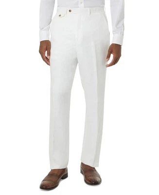 Pantalones de vestir Tayion para hombre corte clásico 40/32 blanco espiga Foto 1 de 3
