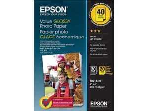 Epson Value Glossy Photo Paper 40 Sheets 10 x 15 cm C13S400044 - Picture 1 of 2