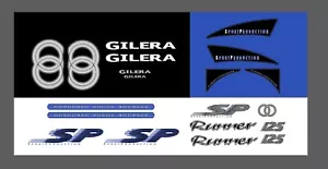 Gilera Runner SP blue blu decal set sticker adesivi autocollant ステッ - Bild 1 von 14