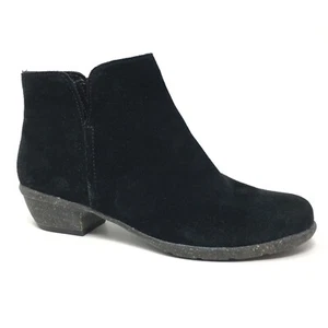 NEW Clarks Wilrose Frost Ankle Boots Booties Shoes Womens Size 7 Black Suede - Picture 1 of 9