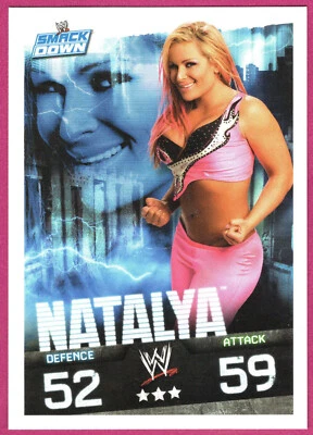 2009 TOPPS WWE SLAM ATTAX [EVOLUTION] WRESTLING TCG CARD - NATALYA [SMACK DOWN] - Image 1 of 2