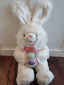 Vintage Easter Bunny Rabbit Plush Hoppy Hopster Egg Ribbon Dan Dee TB Trading - Picture 1 of 10