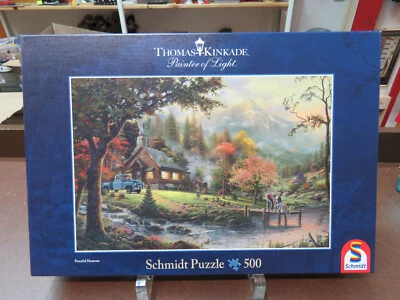 Puzzle Schmidt Spiele: 58465: Thomas Kinkade - Idilli Al Fiume 500 Pezzi - Immagine 1 di 4