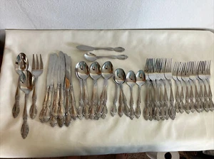 42 Piece Stainless Flatware Utensils Dinner Knives Forks Spoons CHINA Unbranded - Picture 1 of 12
