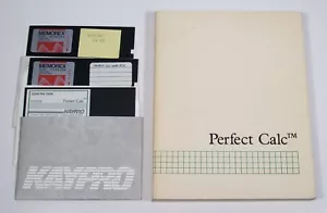 Kaypro Software Perfect Calc Benutzerhandbuch mit 5,25" Unterrichtsdiskette & 2 Datenträgern - Bild 1 von 16