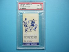 1961 WILLIAM PATERSON PATTERSON NHL HOCKEY PATTER CARD #N TIP-IN PSA 8 SHARP!!