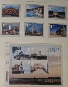 GB - 2014 - "Seaside Architecture" Set Of 6 & Miniature Sheet MS3641 - MNH - Picture 1 of 1
