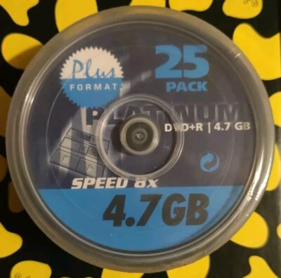 25er Spindel PLATINUM DVD+R 4,7GB Rohlinge 8xSpeed - NEU OVP😁 - Bild 1 von 2