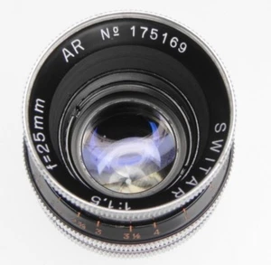 Kern 25mm f1.5 Switar AR C mount #175169 - Picture 1 of 12
