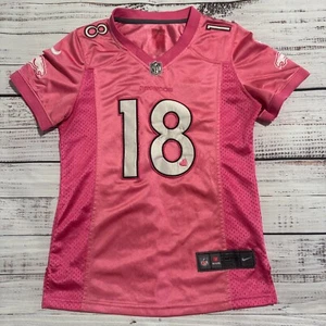 Nike Denver Bronco Peyton Manning Pink #18 Jersey NFL On Field Women's Size XS - Picture 1 of 11