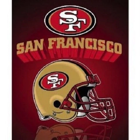 San Francisco 49ers NFL Northwest "Mirror" Fleece Throw Cover