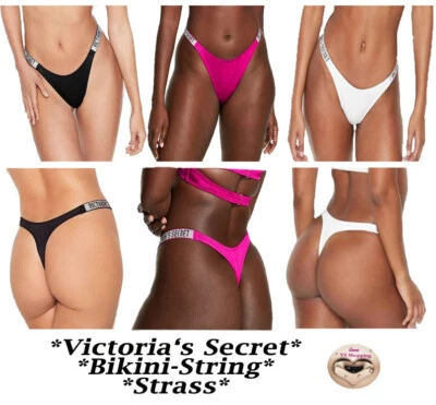 Victoria's Secret * Thong * Bikini * String * Laguna * Strass * Gr. XS, S, M - Bild 1 von 4