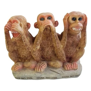 3 Wise Monkeys - Hear, Speak , See No Evil Figures K’s Collection Resin Figurine - Picture 1 of 7