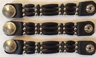 3 Handcrafted Authentic Buffalo Horn Beaded Vest Extenders with Indian Nickel !