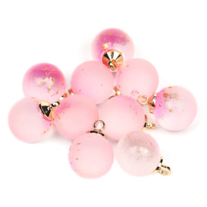 10X Sprinkled Gold Glass bead Gradient Two-color Ball Pendant Jewelry Accessorie