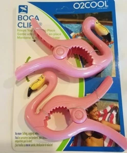 NEW SEALED BOCA CLIPS FLAMINGO TOWELS BEACH POOLSIDE FREE SHIPPING - Picture 1 of 1