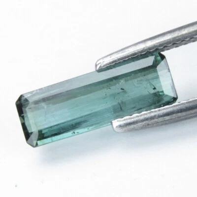 2.15Cts Classic Natural Unique Blue  Tourmaline Emerald Cut Collection Gem - Image 1 of 4