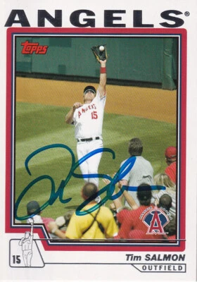 Tim Salmon 2004 Topps FIRMADO Ángeles AUTOGRAFIADO RARO Foto 1 de 2