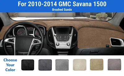 Cubierta de alfombrilla de tablero para GMC Savana 1500 2010-2014 (gamuza cepillada) Foto 1 de 4