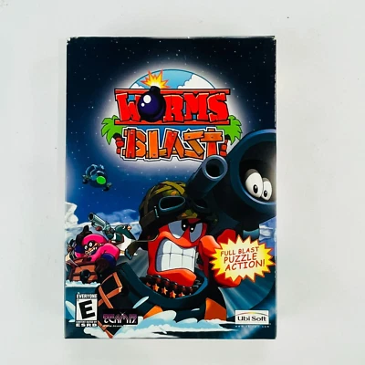 Worms Blast PC, 2002 Windows 98 Small Box Factory Sealed NIB NEW! Free Ship! - Image 1 of 4