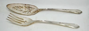 Tenedor y servidor de pastel de carne Wm Rogers A1 Plus ONEIDA Meadowbrook de colección - Imagen 1 de 3
