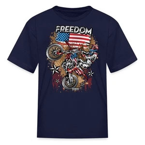 Motocross USA Dirt Bike MX Kid's T-Shirt - Picture 1 of 7