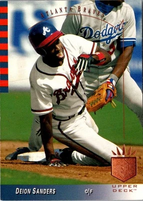 1993 SP Deion Sanders #62 Atlanta Braves Baseball Card - Image 1 of 2