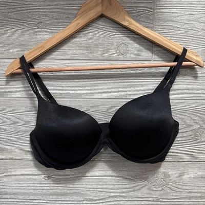 Victoria's Secret Bra 38C Black Very Sexy Push Up Underwired Gold Hardware - Image 1 of 4