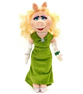 Muppets Disney Neu Miss Piggy Sitzsack Plüsch Grün Puppe Authentisch 19 Zoll - Bild 1 von 7