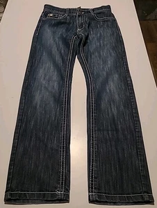 Southpole 8180 Jeans Mens 30 Blue Dark Wash Straight Leg Contrast Stitching  - Picture 1 of 12