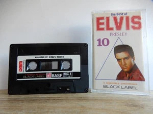 ELVIS PRESLEY 10 BEST OF KASSETTE MC TAPE BASF KING'S RECORD BLACK LABEL DMM RAR - Picture 1 of 6