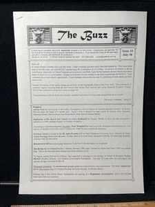 RARO! Highlander Serie TV The Buzz Numero 10, Luglio 98 Newsletter, Australia - Foto 1 di 5