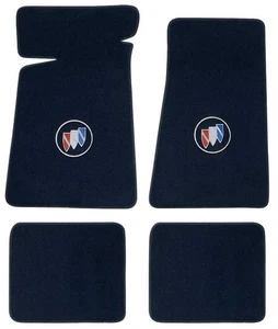 Buick Shield Floor Mat Set With Logo - Blue - Picture 1 of 1