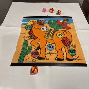 Vintage Pin the tail on the donkey Spiel. Mit Original Kugeln Plus 1. 16x18 - Bild 1 von 9
