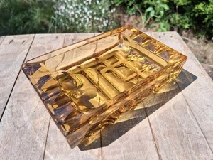 Vintage Amber Sklo Union Vladislav Urbanlass Ashtray FREE P&P - Picture 1 of 11