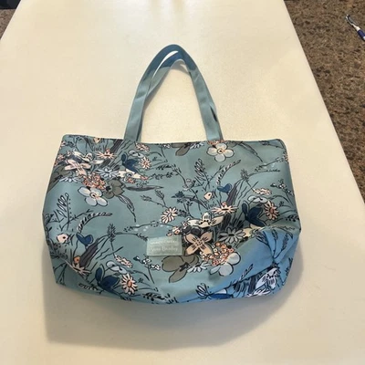Vera Bradley/Yankee Candle Collaboration Floral 2-handle Tote Blue Floral, Lined - Image 1 of 4
