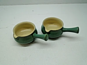 Denby Manor Green Stoneware Handled Casserole Serving Pots - Picture 1 of 3