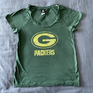 Green Bay Packers NFL Equipo Ropa Camiseta Mujer XL Brillo Gráfico Metálico - Imagen 1 de 8