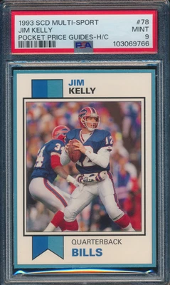 1993 SCD Multi Sport Jim Kelly #78 HOF Buffalo Bills PSA 9 MINT LOW POP - Image 1 of 4