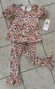 Rare Editions Girl Size 7 Abstract Floral Pink Multicolored Outfit NWT - Picture 1 of 4