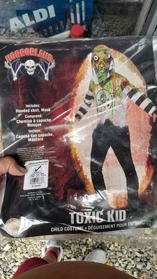 FORO TÓXICO NIÑO DISFRAZ DISFRAZ EDAD 5-7 ZOMBI HORROR VENENO ATERRADOR Foto 1 de 2