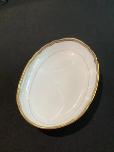 Antique Meissen Porcelain Cobalt & Gold Rim 9 1/2” X 6 1/2” Oval Server - Picture 1 of 7