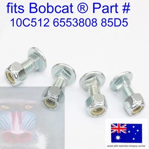 fits 4x Bobcat Bolt 10C512 6553808 LOCK NUT 85D5 310 313 440 443 450 453 463 520 - Picture 1 of 7