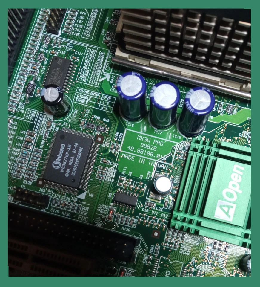 [81] - 🔴 PGA-370 AOPEN MX3W PRO R1.31 (Intel 810-DC100) motherboard + IO - Immagine 1 di 4