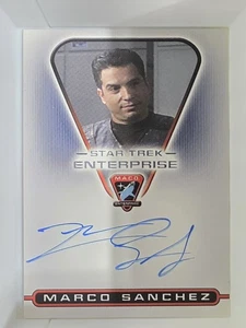 STAR TREK ENTERPRISE SEASON 3 MACO6 MARCO SANCHEZ AS CORPORAL ROMERO AUTOGRAPH - Picture 1 of 2