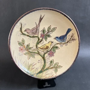 Eusebi Diaz Costa Ceramic Plate, Birds on Limb, Gold,Catalan Art, 1960s Vintage - Picture 1 of 13
