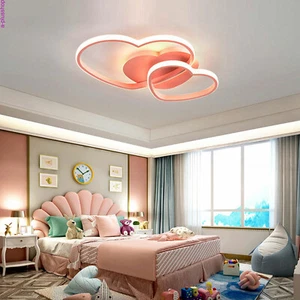 Lámpara de techo LED moderna en forma de corazón de acrílico y metal con control remoto - Imagen 1 de 12
