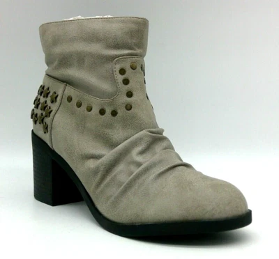 Botines Michael Antonio Jinxy Gris Sintético Sin Cordones Talla 6.5 M Tachonados Foto 1 de 4