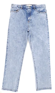 Happy X Nature Jeans 31 (34x30 measured) Acid Wash High Rise Straight Button Fly - Picture 1 of 16