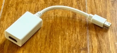 White Mini DisplayPort DP to HDMI - High Speed Cable Adapter 1080/4K - Image 1 of 3